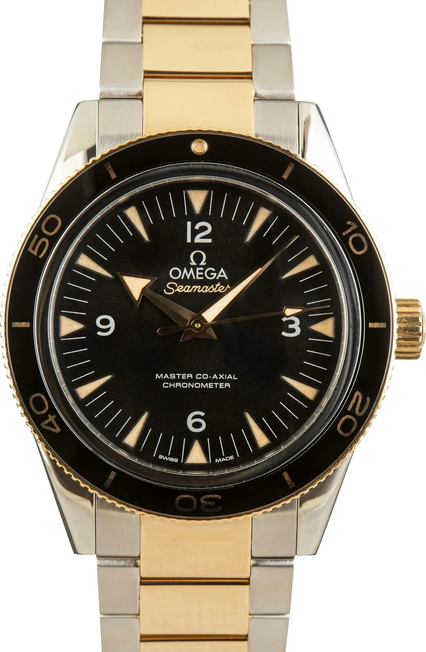 Omega Seamaster 300 233.20.41.21.01.002 41mm Yellow gold and Stainless steel Black