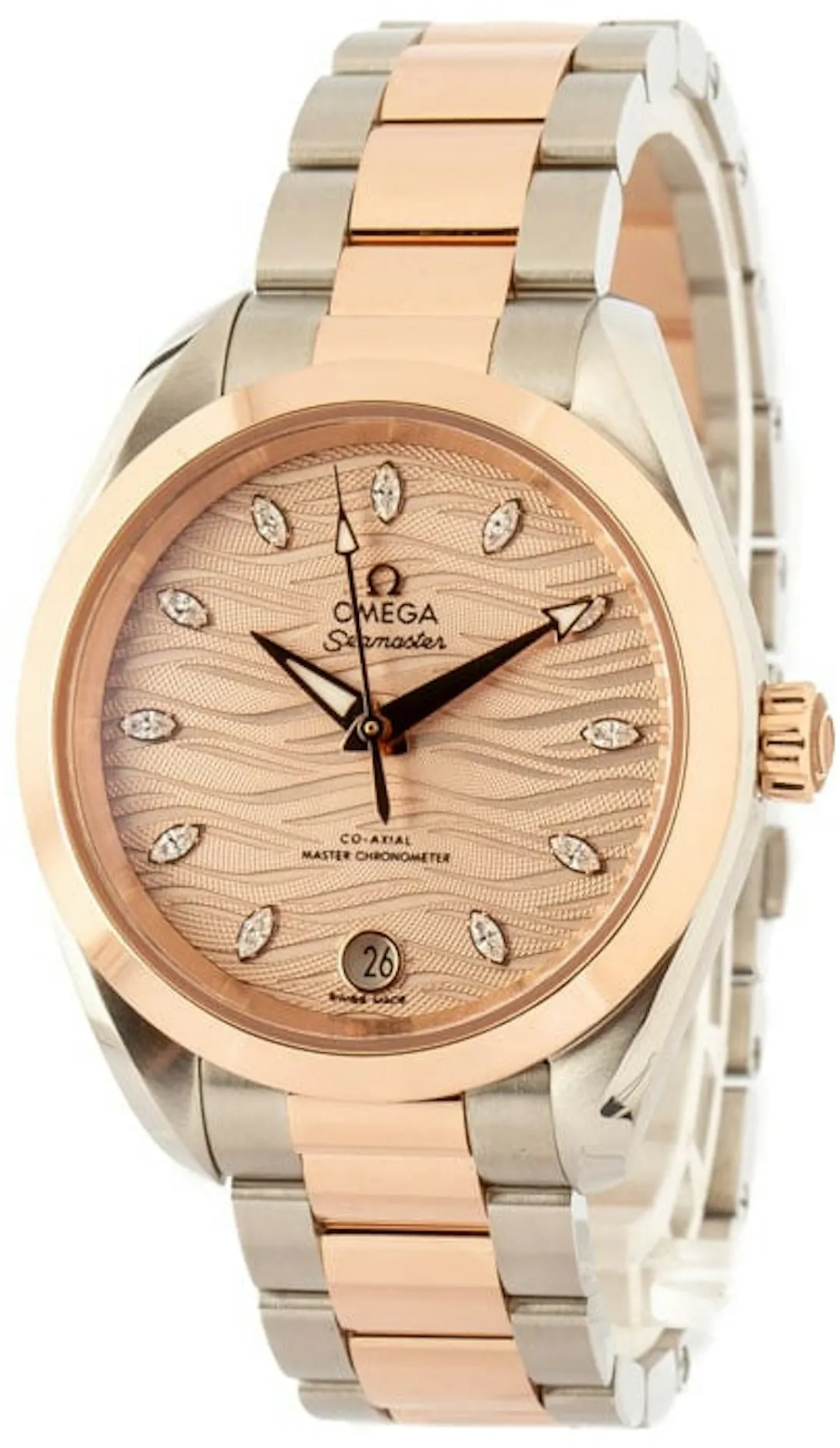 Omega Aqua Terra 220.20.34.20.59.001 34mm Rose gold and Stainless steel Gray 3