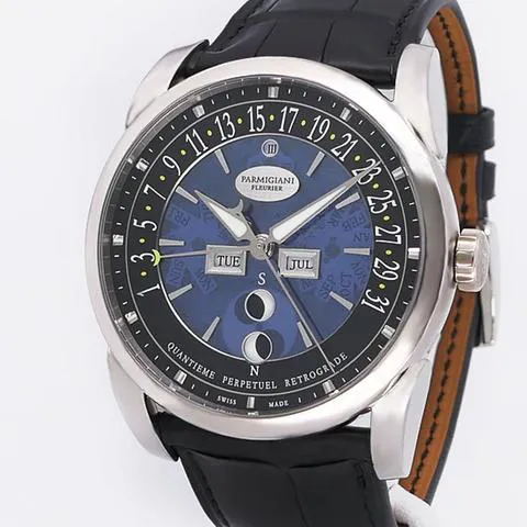 Parmigiani Fleurier Tonda Centum Perpetual Openworked PFH227-1200300-HA1441 42mm White gold Blue 8