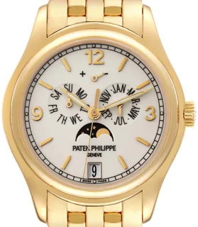 Patek Philippe Annual Calendar 5146J Yellow gold Cream