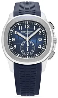 Patek Philippe Aquanaut 18k white gold navy blue