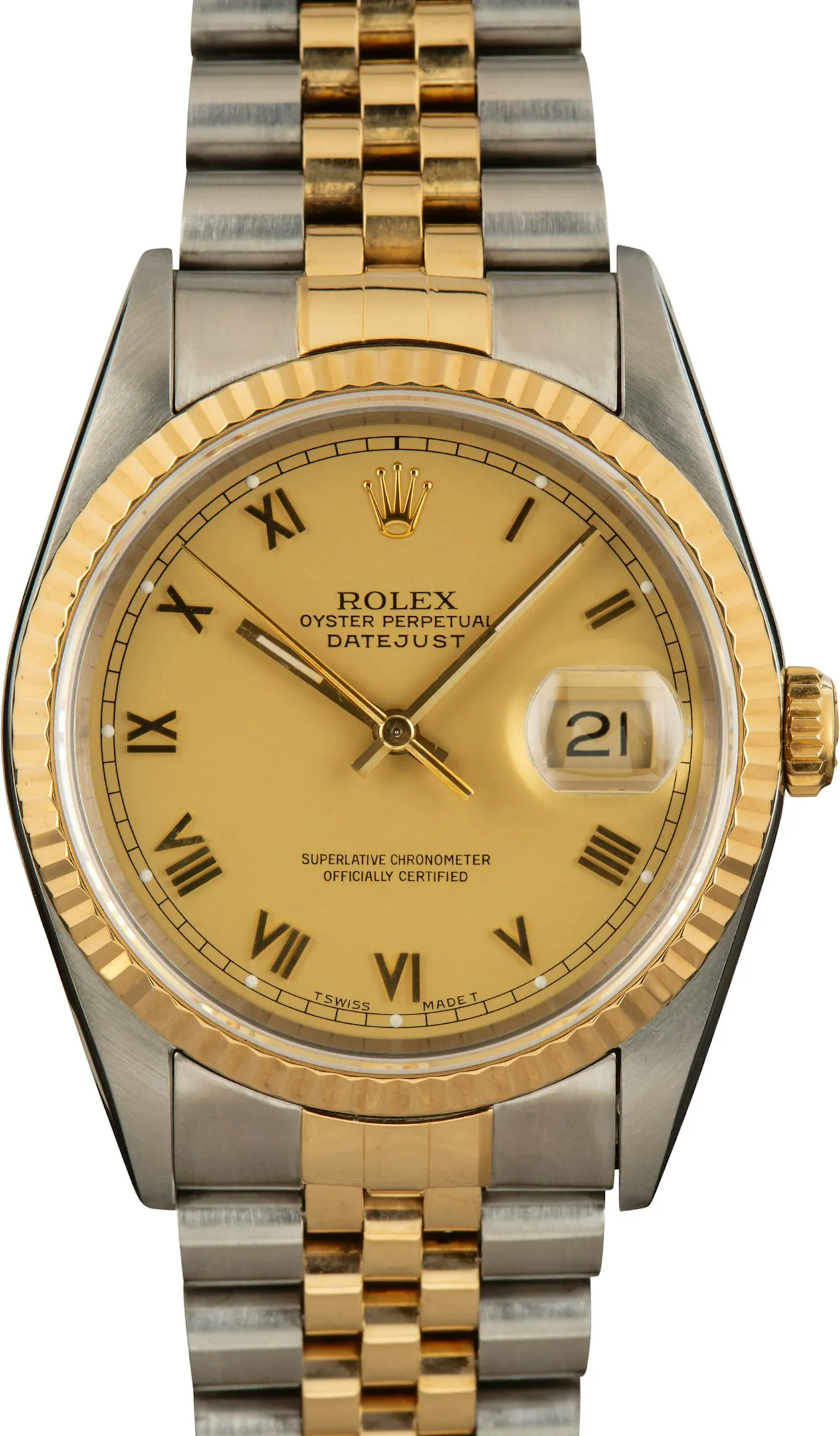 Rolex Datejust 16233 36mm Stainless steel Champagne