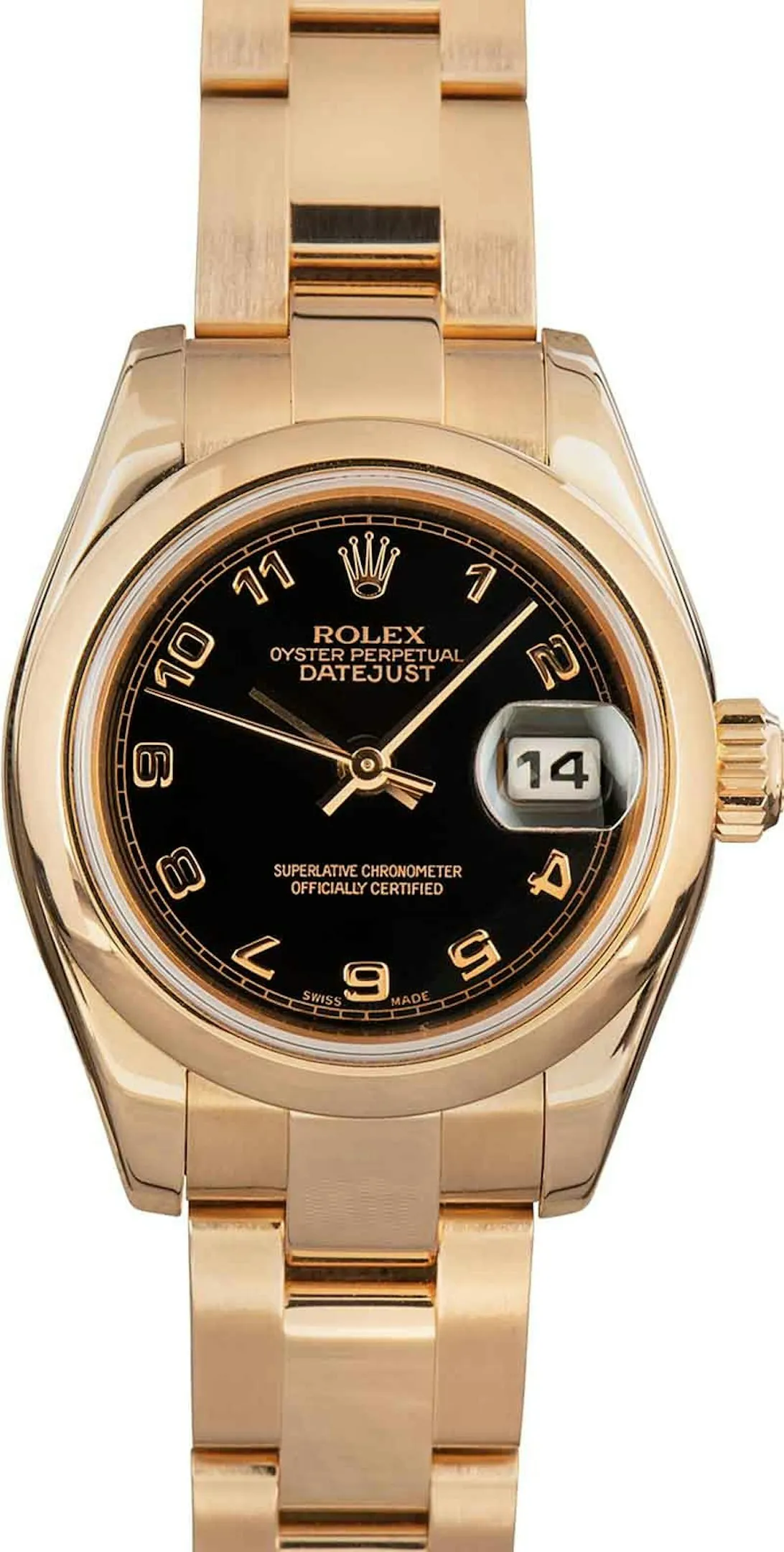 Rolex Lady-Datejust 179165 26mm Rose gold Black