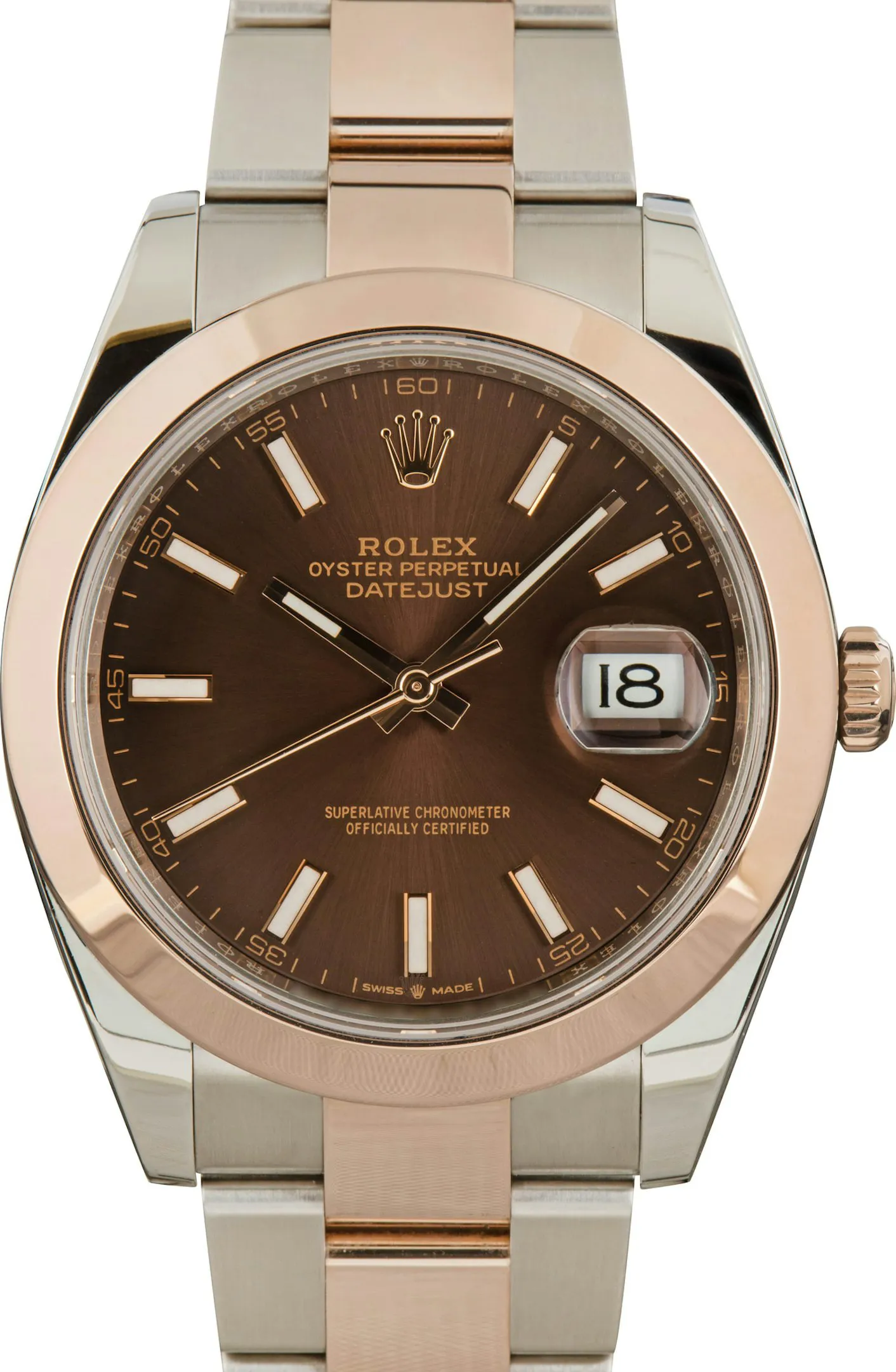 Rolex Datejust 41 126301 41mm Rose gold and Stainless steel Brown