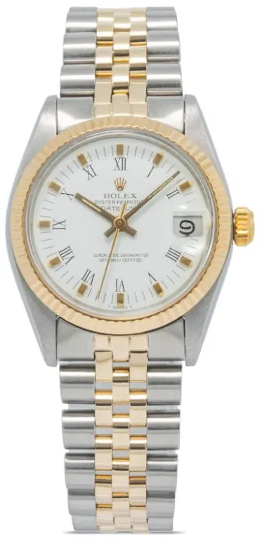 Rolex Datejust 6827 31mm Yellow gold and stainless steel White