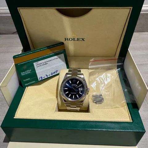 Rolex Datejust II 116334 41mm Stainless steel Blue