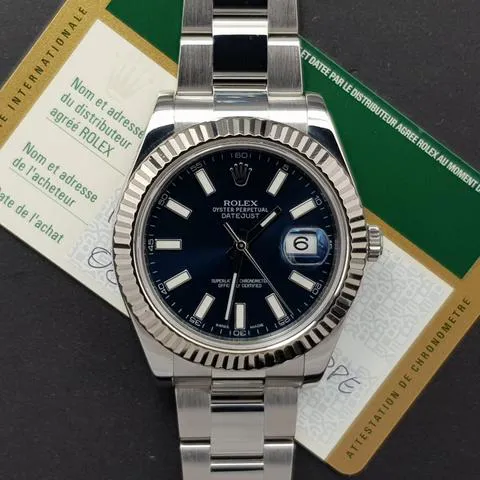 Rolex Datejust II 116334 41mm Stainless steel Blue