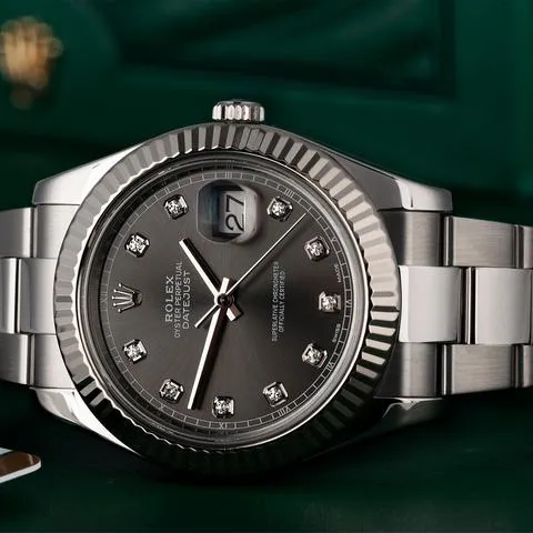 Rolex Datejust II 116334 41mm White gold Gray 5