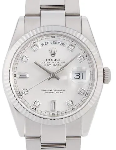 Rolex Day-Date 36 118239A 36mm White gold Silver