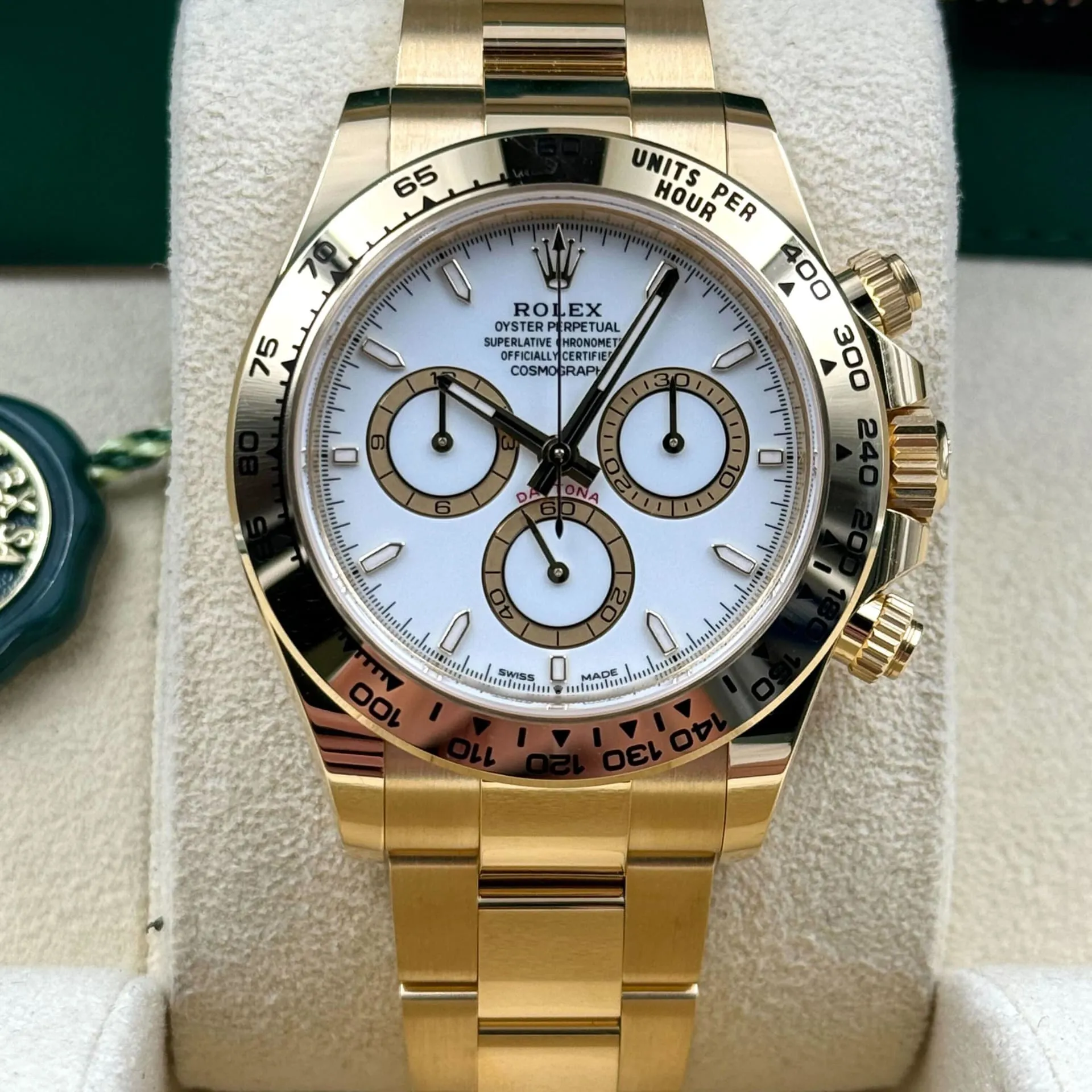 Rolex Daytona 126508-0001 40mm 18k yellow gold White