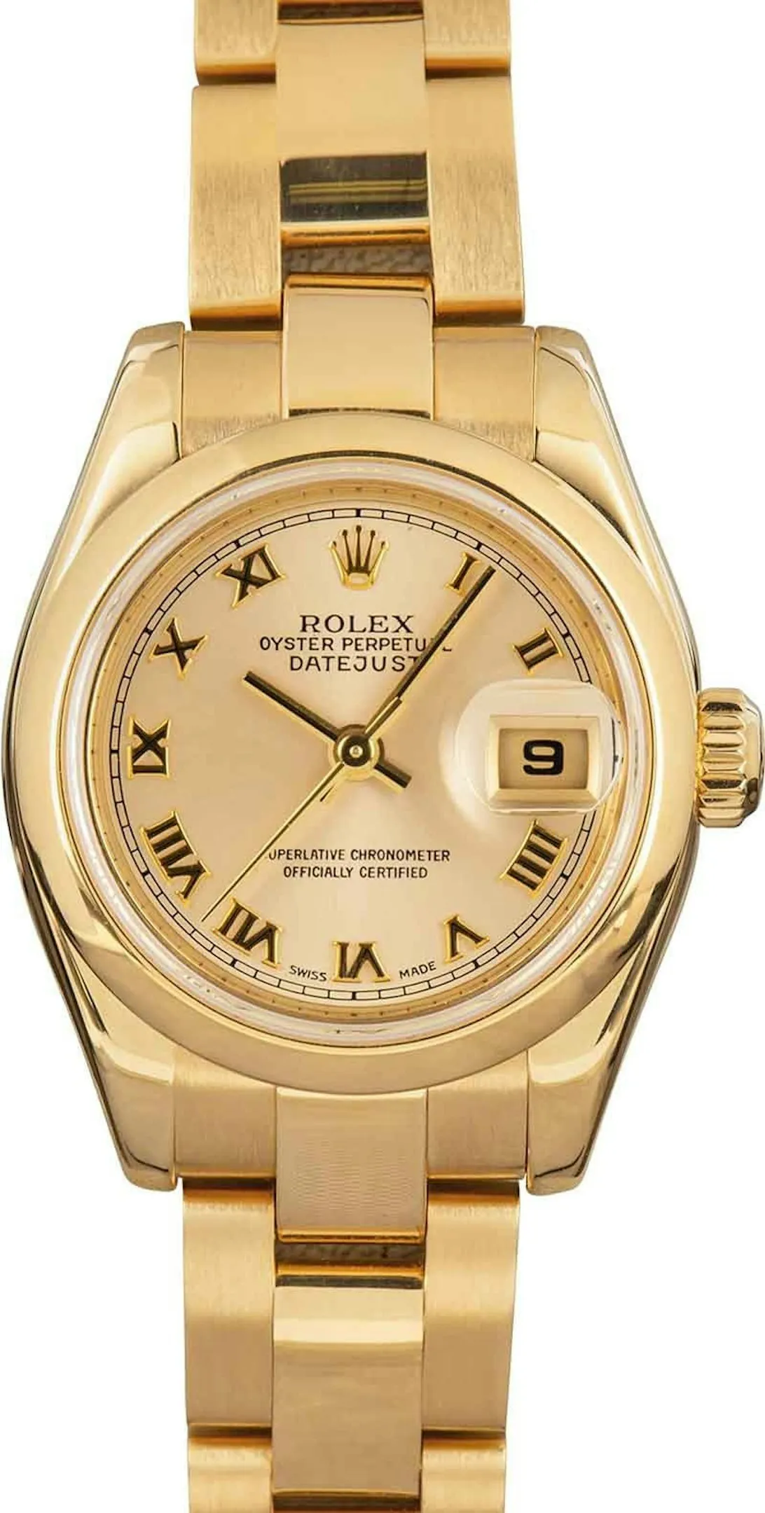 Rolex Lady-Datejust 179168 26mm Yellow gold Champagne