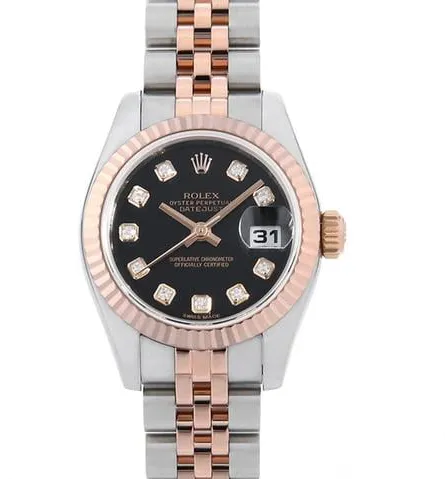 Rolex Lady-Datejust 179171G 26mm Yellow gold and Stainless steel Black