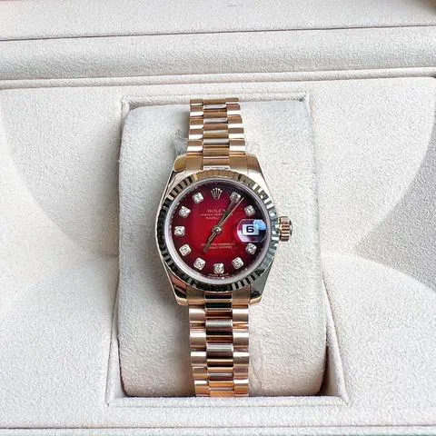 Rolex Lady-Datejust 179178 26mm Yellow gold Red