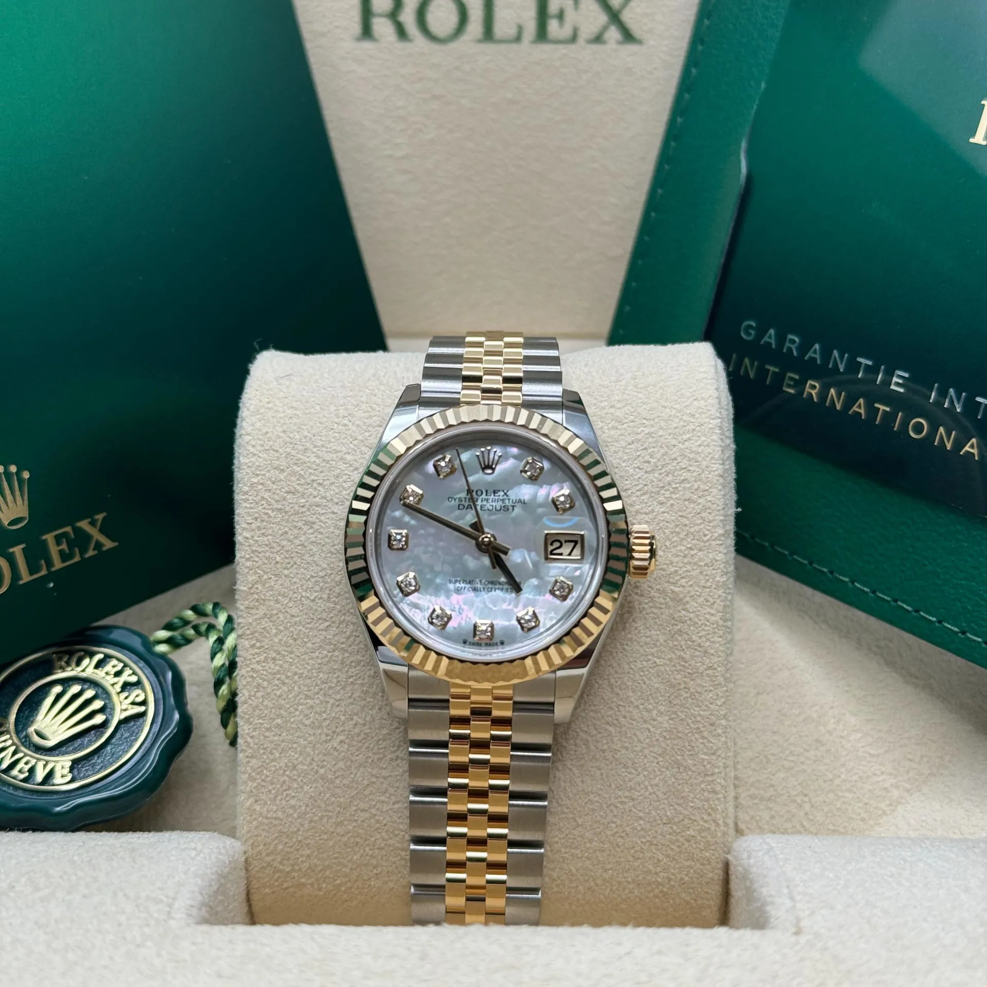 Rolex Lady-Datejust 279173-0013 28mm Yellow gold and Oystersteel White