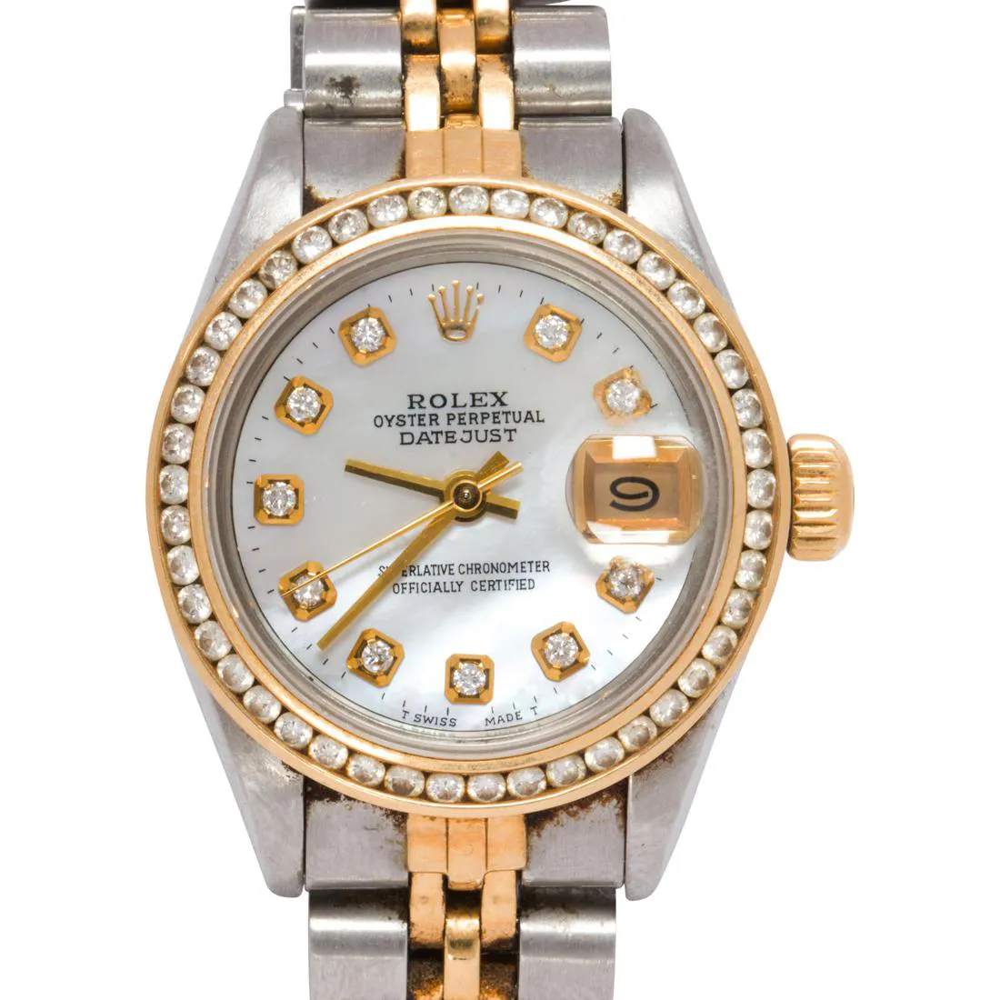 Rolex Lady-Datejust 69173 36mm Yellow gold and Stainless steel and Diamond Mother-of-pearl