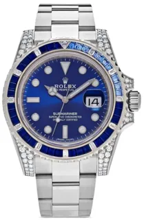 Rolex Submariner Date 18k white gold royal blue