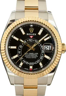 Rolex Sky-Dweller 326933 Oystersteel$18kt yellow gold Black