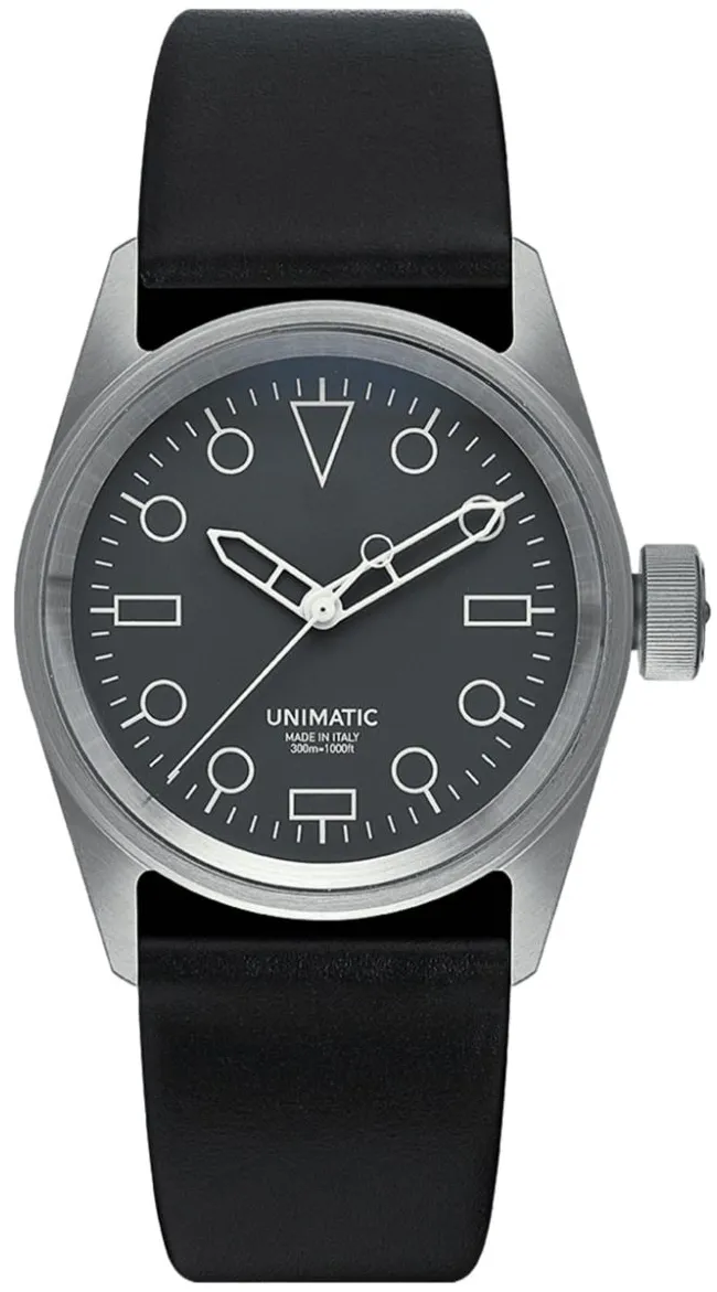 Unimatic U5S UNUWKU5SA 36mm Stainless steel Black