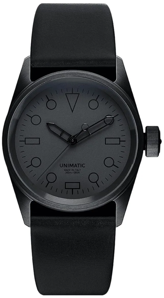 Unimatic U5S UNUWKU5SAN 36mm Stainless steel Black