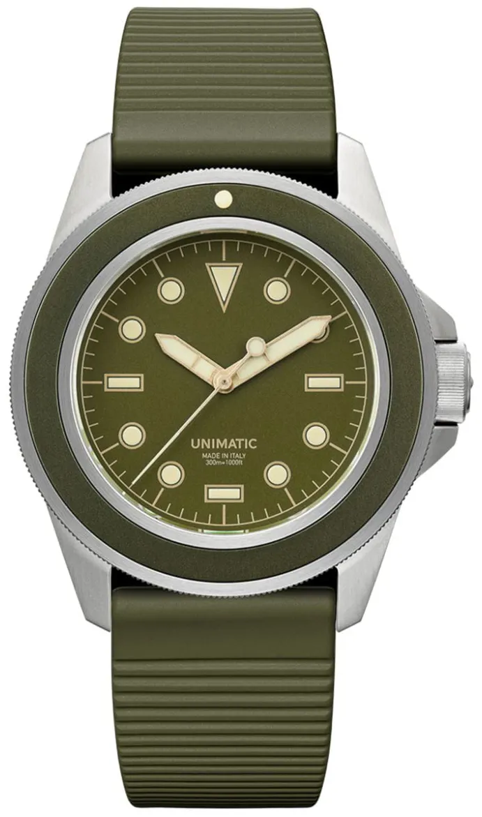 Unimatic U1S UNUWKU1S8O 40mm Stainless steel Green