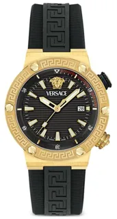 Versace Greca Logo Diver 23053958-17 Stainless steel Black