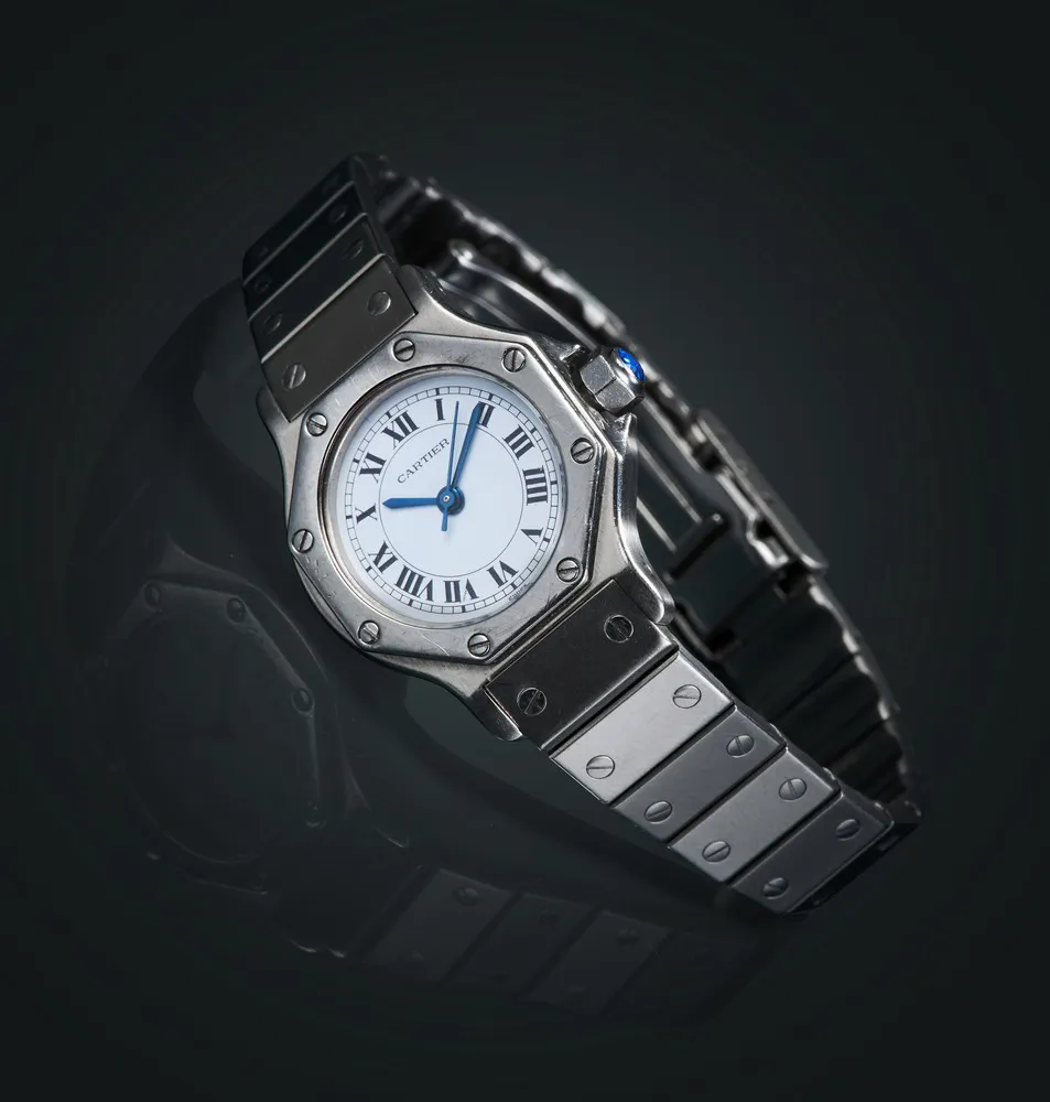Cartier Santos 26mm Stainless steel White
