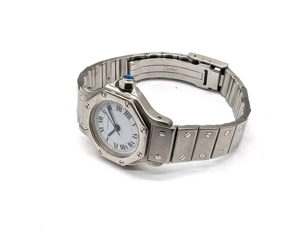 Cartier Santos 26mm Stainless steel White 1