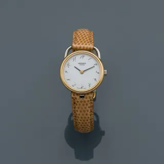 Hermès Arceau Stainless steel and Gold-plated White