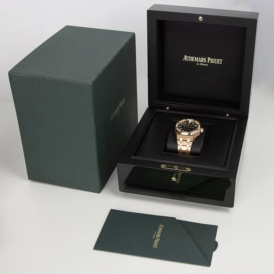 Audemars Piguet Royal Oak 15551OR.ZZ.1356OR.06 37mm Rose gold and 18k rose gold Green 8