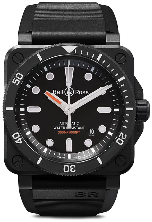 Bell & Ross Instruments BR0392-D-BL-CE/SRB 42mm Ceramic Black