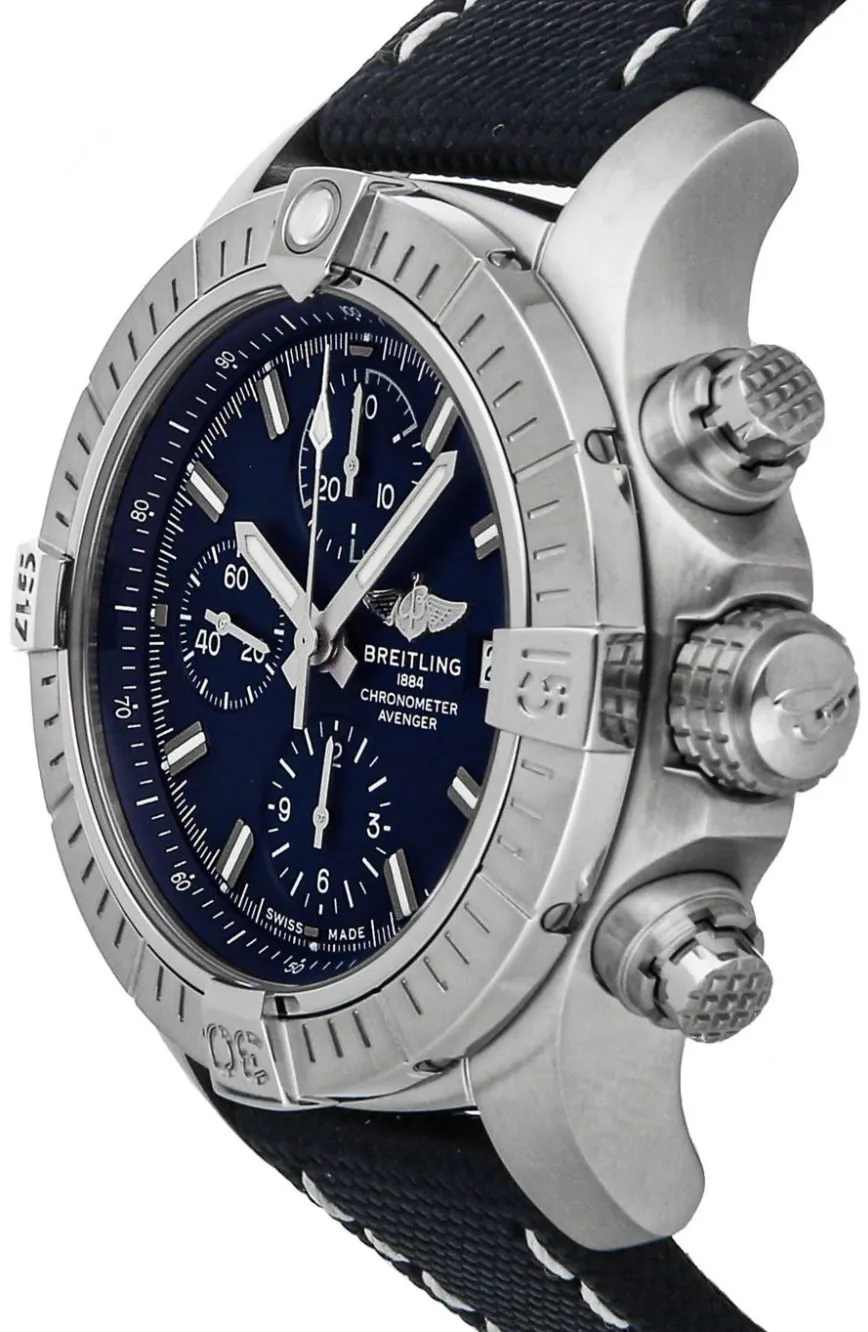 Breitling Avenger A13385101C1X1 43mm Stainless steel Blue 2