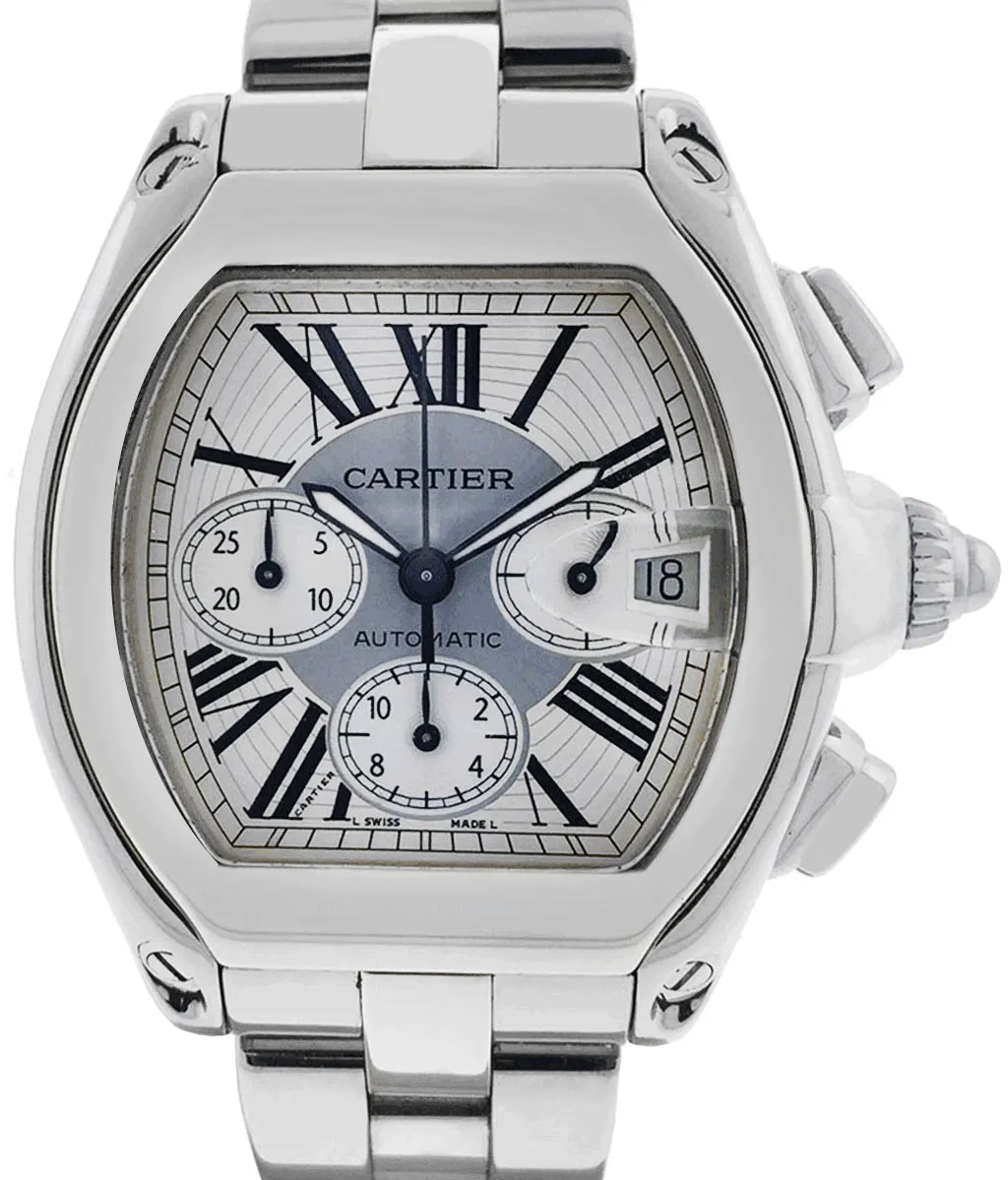 Cartier Roadster 2618 43mm Stainless steel White