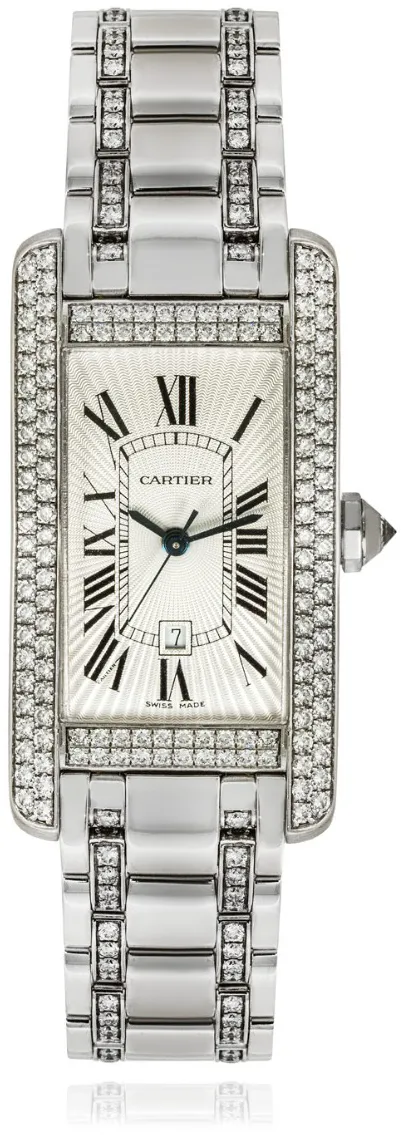 Cartier Tank Américaine 2490 22mm White gold Silver