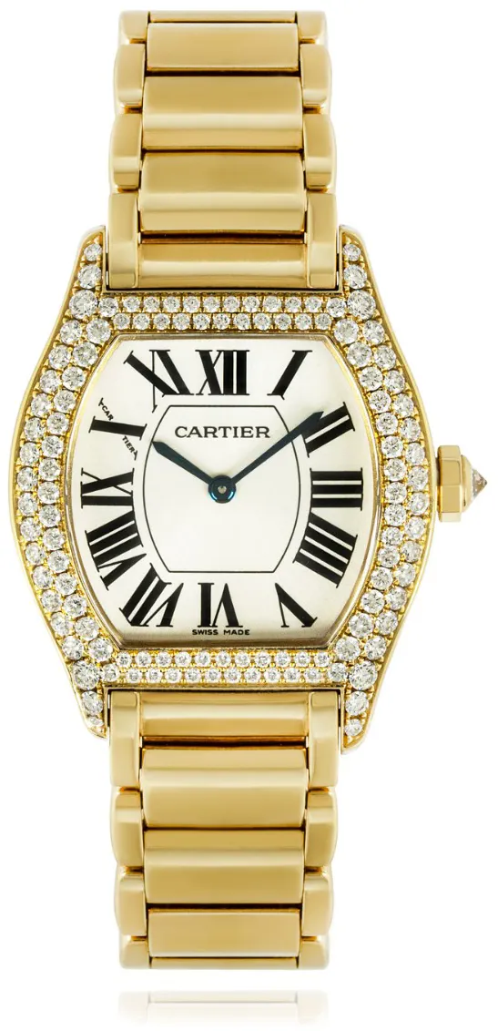 Cartier Tortue 2643 27mm Yellow gold Silver