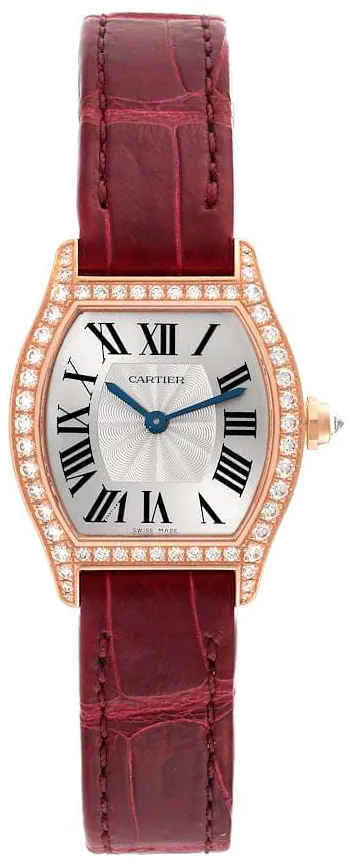 Cartier Tortue WA501010 24mm Rose gold Silver