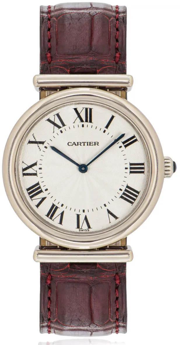 Cartier Vendôme 32mm White gold Guilloché
