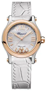 Chopard Happy Sport 278573-6018 Rose gold and Stainless steel White