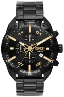 Diesel Dz4644 Spiked Dz4644 Stainless steel Black