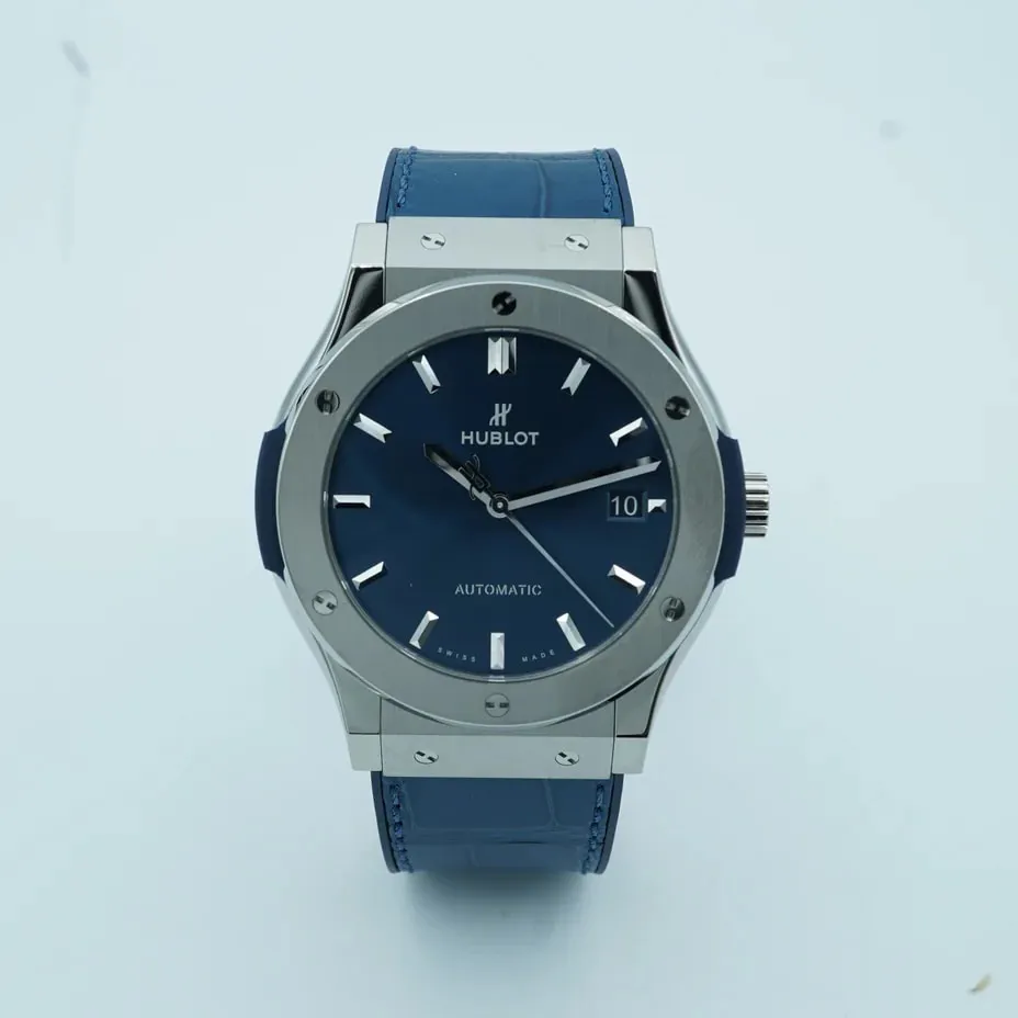 Hublot Classic Fusion 511.NX.7170.LR 45mm Titanium Blue