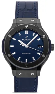 Hublot Classic Fusion Blue 19883811-17 Ceramic and Stainless steel Navy blue