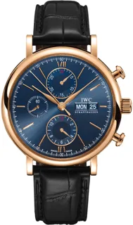 IWC Portofino IW391035 Yellow gold Blue