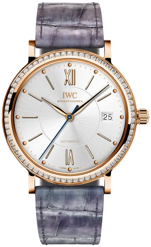 IWC Portofino IW458107 37mm Yellow gold Silver