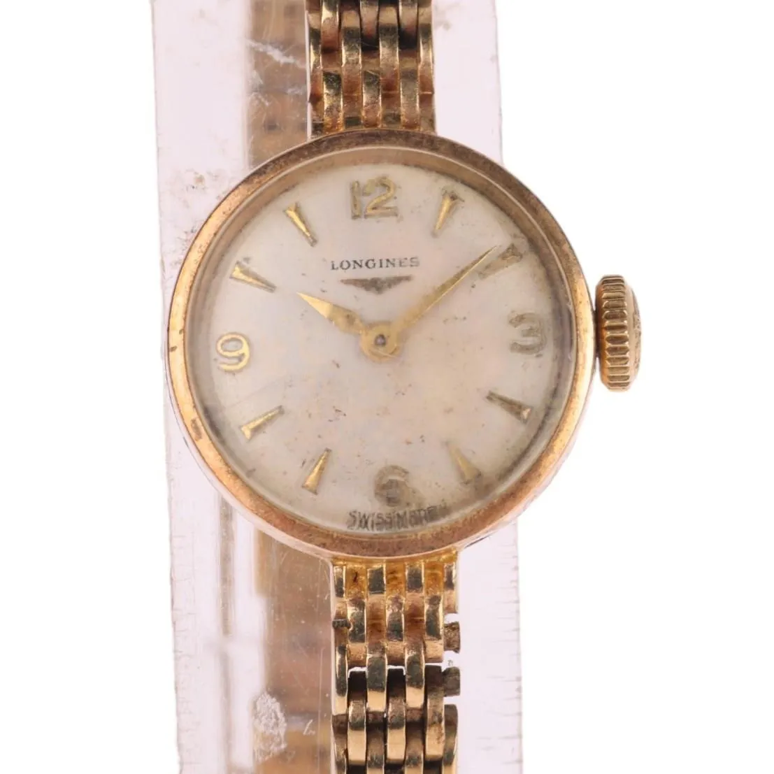 Longines 18mm 9ct gold Silvered