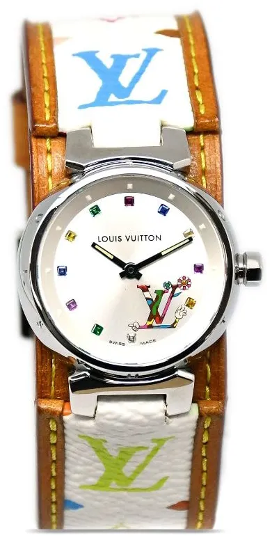 Louis Vuitton Tambour Q12130 24mm Stainless steel Silver