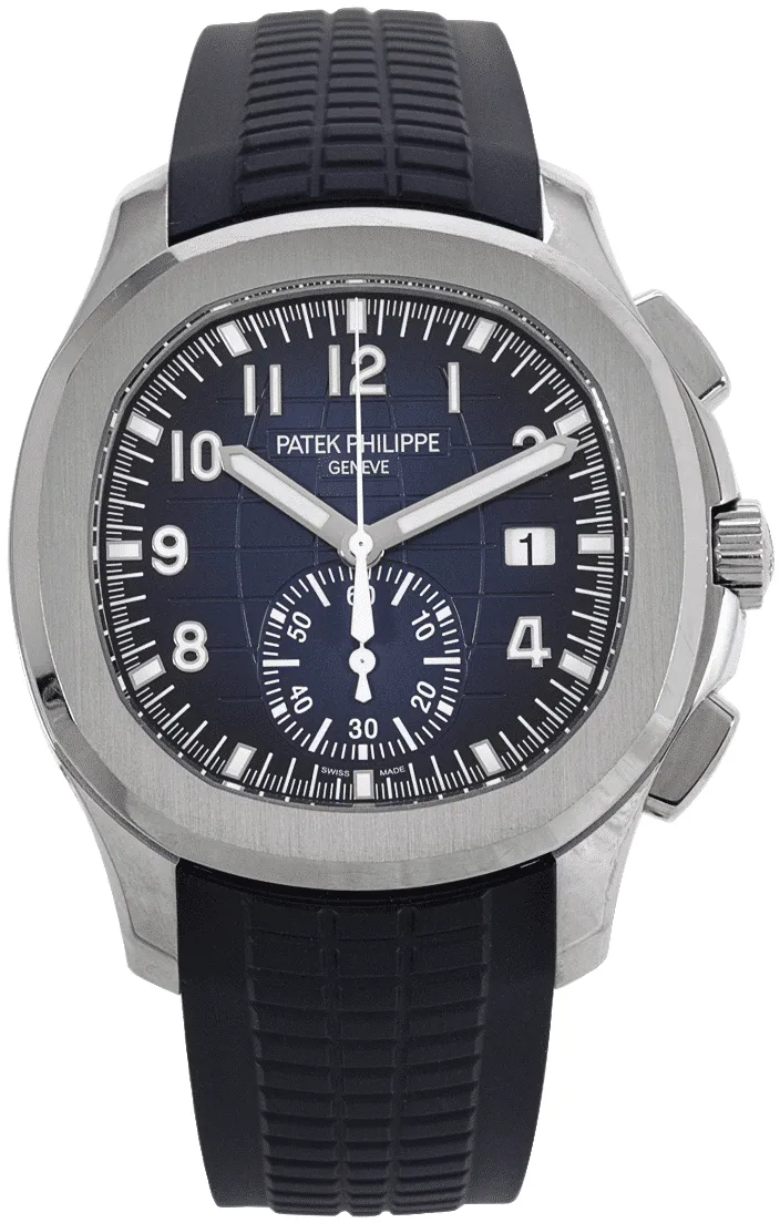 Patek Philippe Aquanaut 5968G-001 40mm White gold and 18k white gold Blue