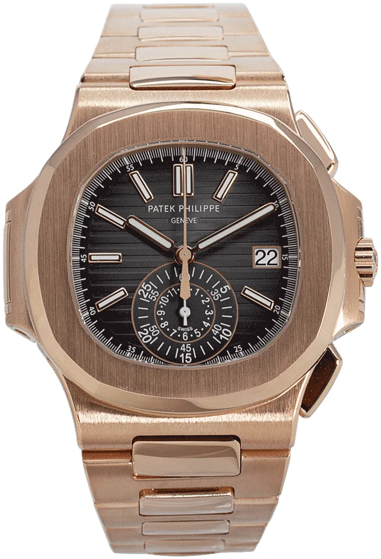 Patek Philippe Nautilus 5980/1R-001 40mm Rose gold and 18k rose gold Black