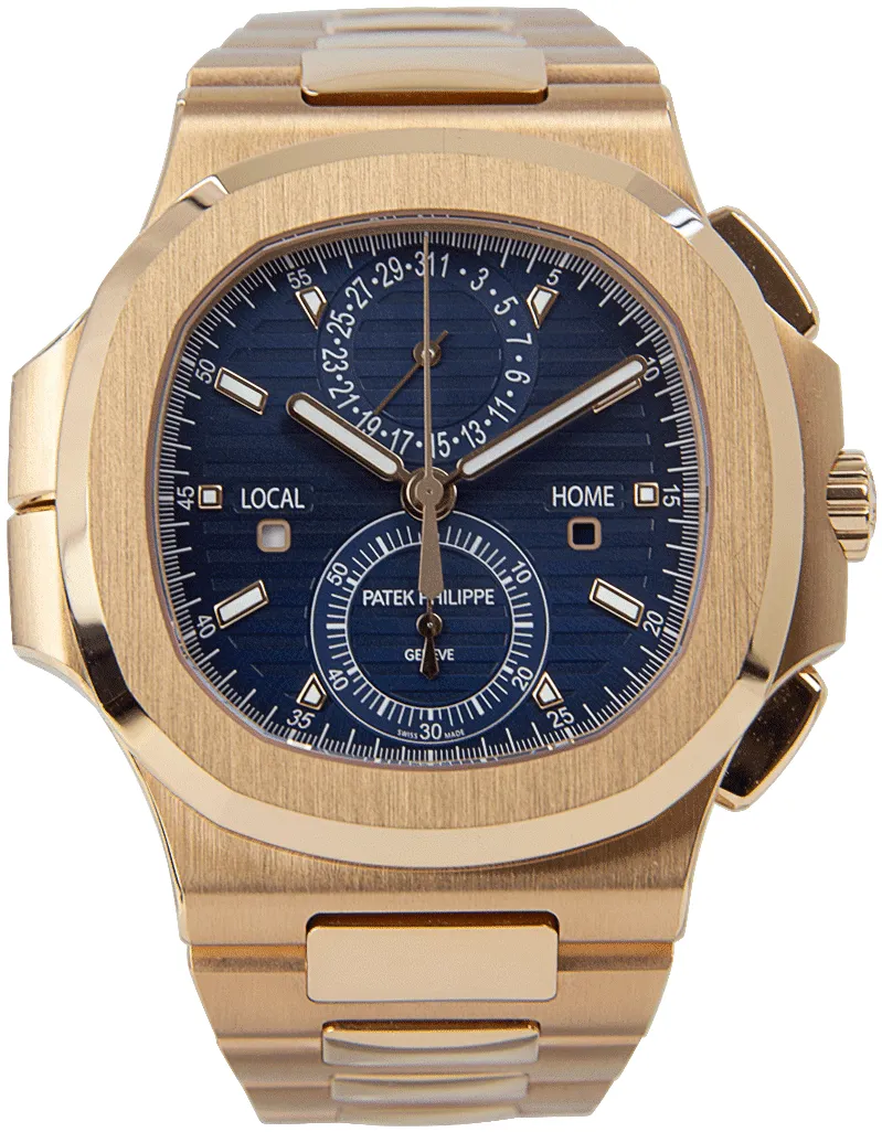 Patek Philippe Nautilus 5990/1R-001 40mm Rose gold and 18k rose gold Blue