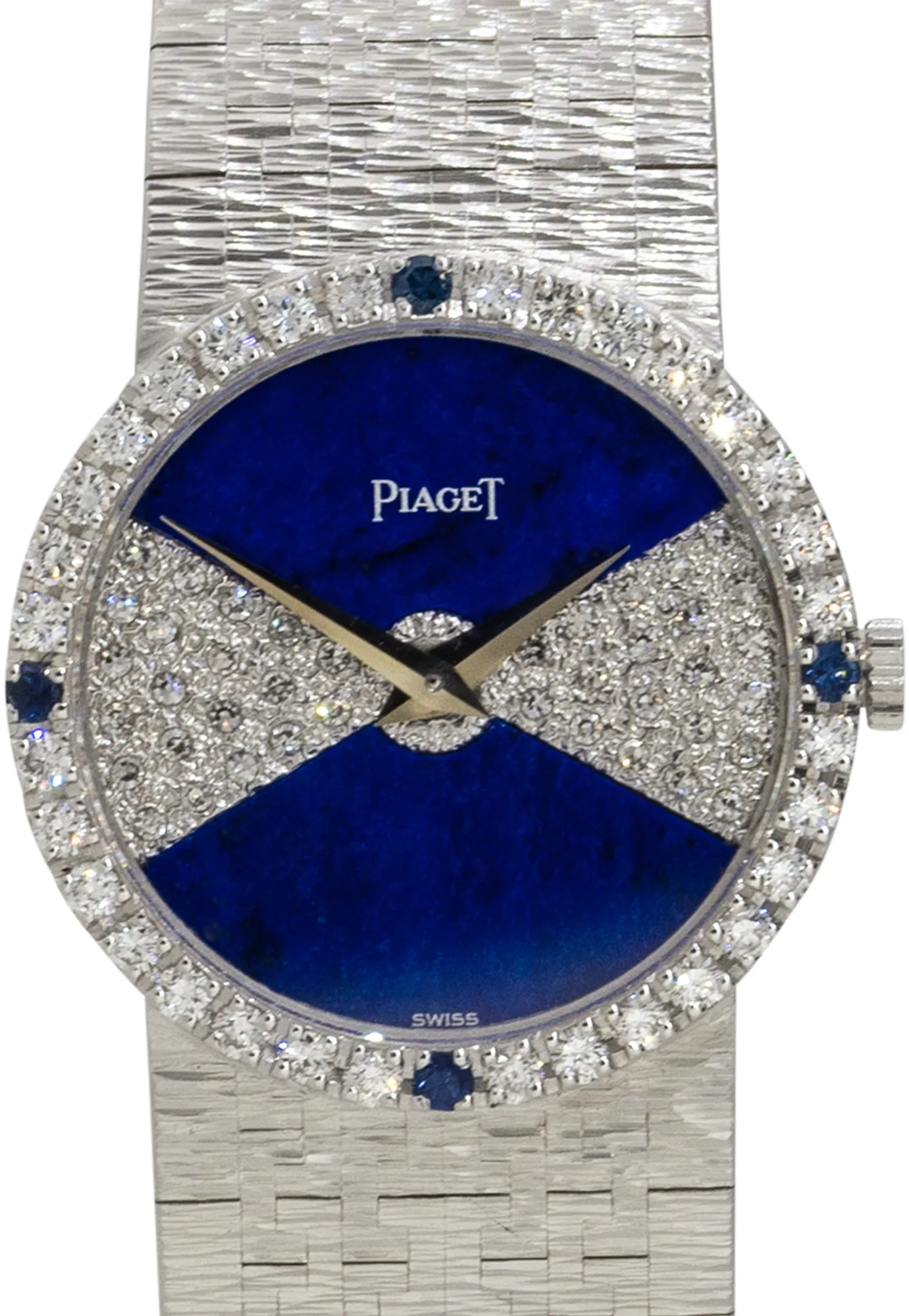 Piaget 9706 A6 24mm White gold and 18k white gold Lapis lazuli