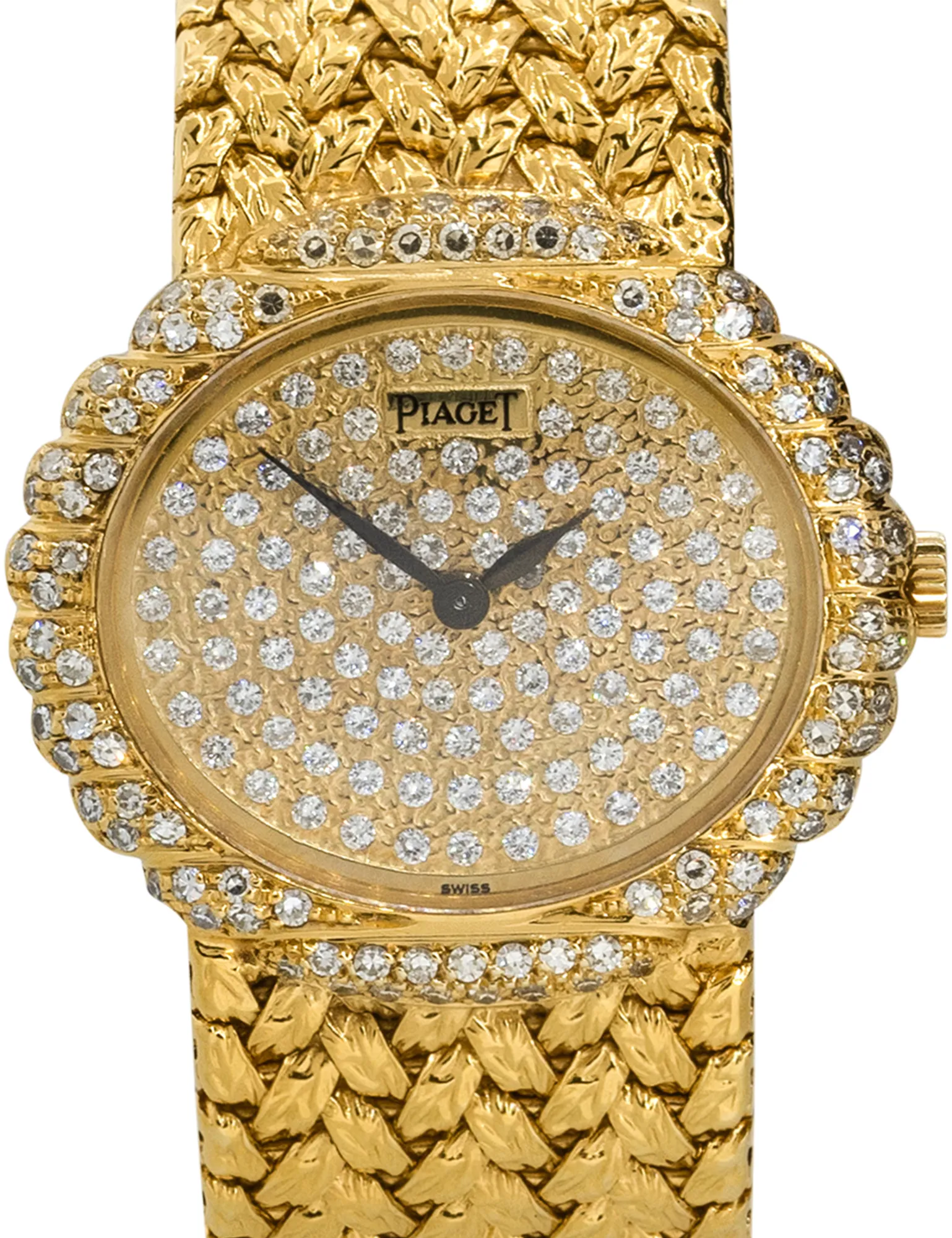 Piaget 98174 D2 27mm Yellow gold and 18k yellow gold Pave