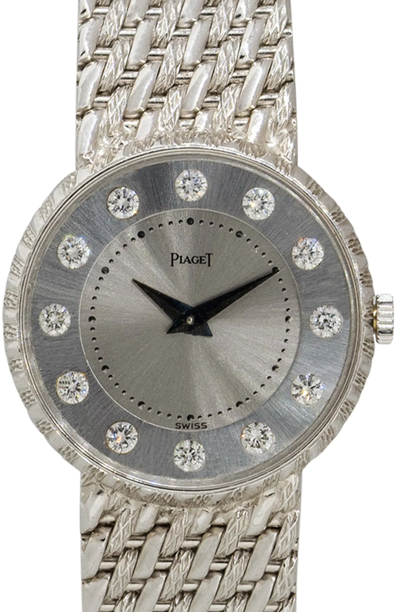 Piaget 4642P32 24mm White gold and 18k white gold Silver